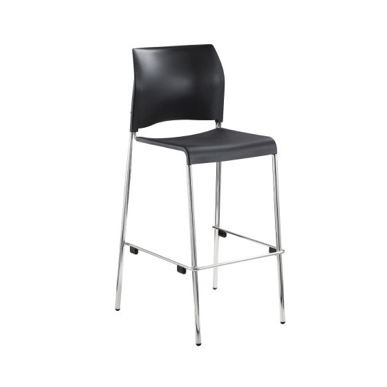 National Public Seating Cafetorium 500 LB Plastic Stool, Bar Height, Charcoal- Model 8820B-11-20