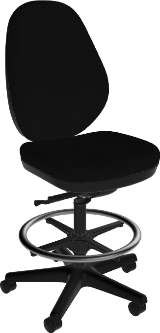 Sitmatic GoodFit Upholstered Back Medium Height Drafting Stool