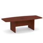 OS Boat Shaped Conference Table with Slab Base - 95'', Cherry