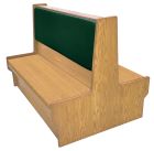 Shepard Engineered Wood Restaurant Booth with Upholstered Backrest - Double - 84" W