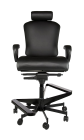 Concept Seating 550 LB 24/7 Multi-Shift Extra Wide Operator Stool with Headrest - Model 3152HR Two-Step Stool