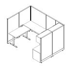 Friant Novo Workstation Cubicle Panel System, 6' x 8.5', Typical FH-1011