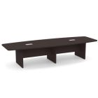 OS Boat Shaped Conference Table with Slab Base, Espresso