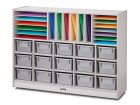 Rainbow Accents Sectional Cubbie-Tray Mobile Unit - with Trays  - Gray