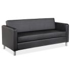 Perth Contemporary Sofa, Black, Silver