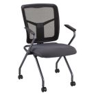Breezeway Nesting Chair with Titanium Gray Frame, Cool Gray Fabric Seat