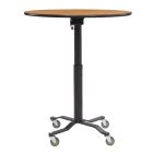 FLEX Commercial Flip-Top Adjustable Height Table with Wheels - 24" Round