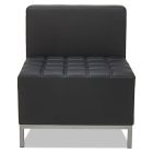 Alera QUB Series Armless L Sectional, 26.38w x 26.38d x 30.5h, Black
