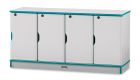 Rainbow Accents Stacking Lockable Lockers -  Single Stack - Teal
