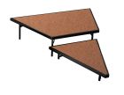 NPS 2-Level Seated Riser Pie Section, Hardboard, Use with 2-Level Seated Riser Set with 3' Platforms