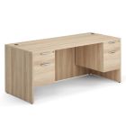 OS Laminate Collection Double 3/4 Pedestal Desk - 71'' x 30'' - American Elm