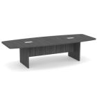 OS Boat Shaped Conference Table with Slab Base - 10', Coastal Gray