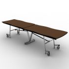 National Public Seating® Mobile Cafeteria Table, 10' Swerve, MDF Core, ProtectEdge, Chrome Frame