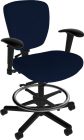 Sitmatic Posh Operational Low Back Medium Height Drafting Stool with Adjustable Armrests