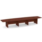OS Laminate Boat Shaped 16' Conference Table with Slab Base - Cherry