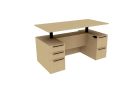 Indiana Furniture Canvas Height Adjustable Double Pedestal Desk with Stepped Front - 36" X 72"