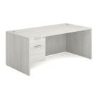 OS Laminate Collection Single 3/4 Pedestal Desk - 60'' x 30'' - Arcadia White