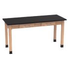 Diversified Spaces PerpetuLab Science Lab Table with Drawers, Wood Legs, and Laminate Top - 42" x 48"