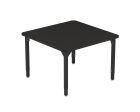 NPS® Heavy-Duty Height Adjustable Activity Table, 36" Square, Particleboard Core/Edge Banding, Black Legs