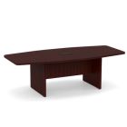 OS Boat Shaped Conference Table with Slab Base - 95'', Mahogany