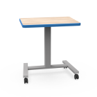 Elevate Plymouth 20"D x 28.5"L Height Adjustable Mobile Sit-Stand Student Desk with 3mm Edge, 28"- 41" H