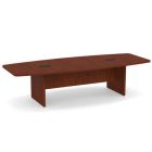 OS Boat Shaped Conference Table with Slab Base - 10', Cherry