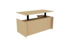 Indiana Furniture Canvas Height Adjustable Single with Two Box Drawers and One File Drawer Pedestal Desk Left - 30" X 66"