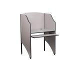 Starter Study Carrel with Pull-Out Keyboard-Gray