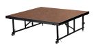 NPS 24"-32" Height Adjustable 4' x 4' TransFix Portable Stage Platform, Hardboard, 16 sq ft
