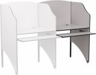 Add-On Study Carrel with Pull-Out Keyboard-Gray
