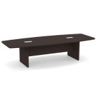 OS Boat Shaped Conference Table with Slab Base - 10', Espresso