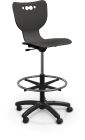 MooreCo Hierarchy Stool with 5-Star Base - Black
