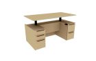 Indiana Furniture Canvas Height Adjustable Double Pedestal Desk - 30" X 72"