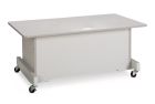 Rainbow Accents Apollo Single Computer Desk   - Gray
