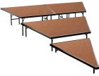 NPS 3-Level Seated Riser Pie Section, Hardboard, Use with 3-Level Seated Riser Set with 4' Platforms