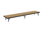 NPS Portable 18" x 96" x 24" Straight Standing Choral Riser, Hardboard, 12 sq ft