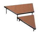 NPS 2-Level Seated Riser Pie Section, Hardboard, Use with 2-Level Seated Riser Set with 4' Platforms