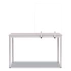 MasterVision Protector Series Frameless Glass Desktop Divider, 35.4 x 0.16 x 35.4, Clear/Aluminum